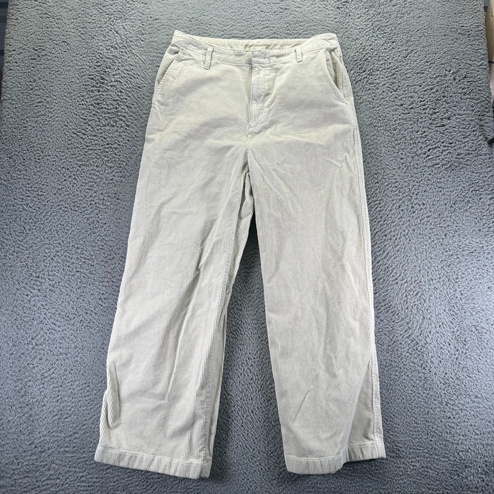 Vintage Gap Pant Womens 12 Beige Cotton Corduroy Chino Straight Preppy Stretch